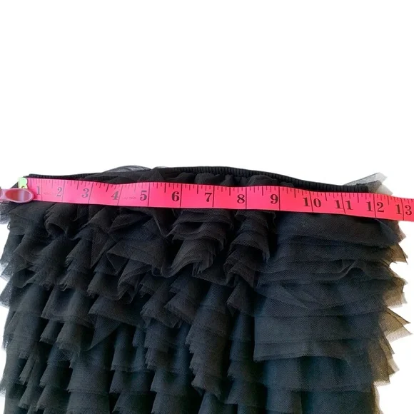2/$10 NEW | Ruffle Mesh Tube Top – Black, Size Small (NWT) Forever 21 Crop Top - Picture 11 of 15